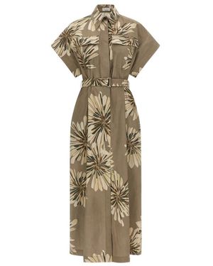 Brunello Cucinelli Midi Dresses - Metallic