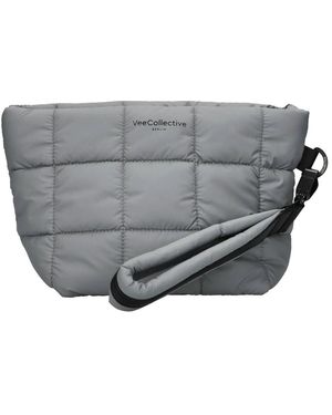 VEE COLLECTIVE Tassen ,Grijs ,Leer Fabric And Faux Leather Clutch