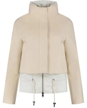 Woolrich Twill Wolljacke - Natur