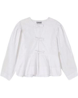 Ganni Overhemden ,Wit ,Blouses
