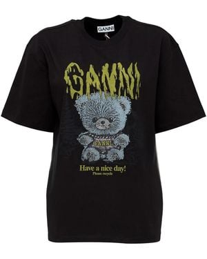 Ganni T-Shirts - Black