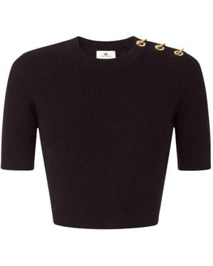 Elisabetta Franchi Round-Neck Knitwear - Black