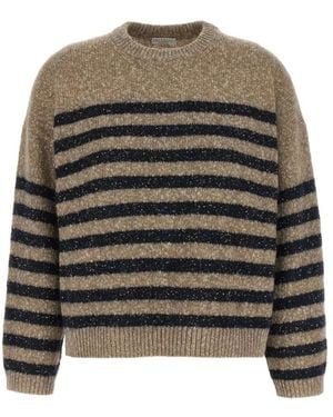 Brunello Cucinelli Round-Neck Knitwear - Gris