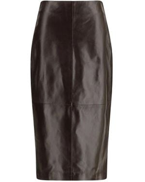 Arma Rokken ,Bruin ,Leer Meeka Palermo Leren Rok