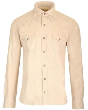 Barba Napoli Casual Shirts - Natural