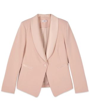 Oltre Jassen ,Roze ,Satijn Q809R004607N006 Blazer Met Satijnen Revers