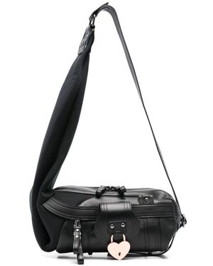 OTTOLINGER Schwarze reißverschluss-schultertasche mit vorhängeschloss