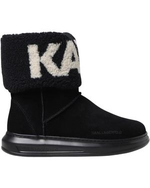 Karl Lagerfeld Flache Stiefeletten Mit Schickem Design - Schwarz