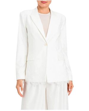 Actitude Jassen ,Wit ,Leer Signature Blazer