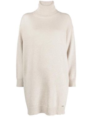 Kiton Kleedjes ,Kasjmier Elegant Kasjmier Gebreide Jurk - Wit