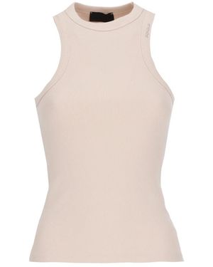 Dondup Sleeveless Tops - Natural