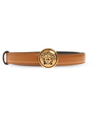 Versace Accessoires ,Bruin ,Leer Leren Riem