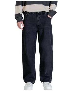 Calvin Klein Zip Fastening Cotton Jeans - Blau