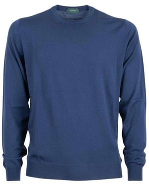 Zanone Round-Neck Knitwear - Blu