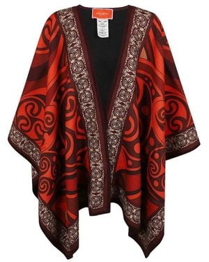 La DoubleJ Jassen ,Rood ,Wol Soul Poncho