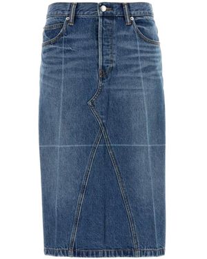 Alexander Wang Denim Midi Rock - Blau