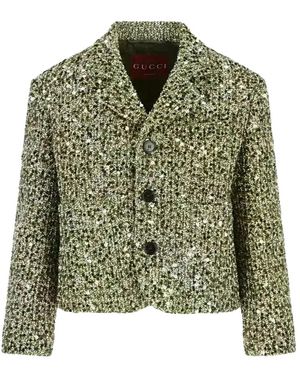 Gucci Jassen ,Groen ,Tweed Jacket