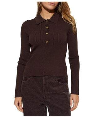 Michael Kors Langarm Poloshirt - Lila