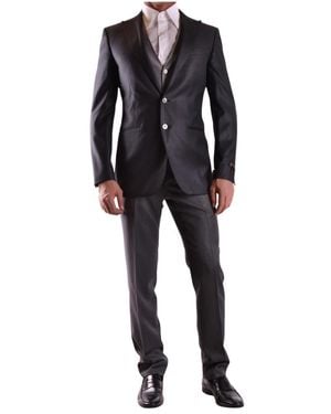 Corneliani Single Breasted Suits - Black