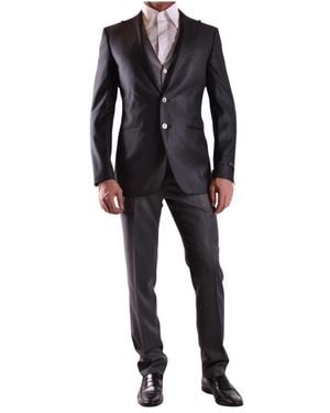 Corneliani Single Breasted Suits - Black