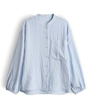 Opus Bluse Mit Knopfleiste - Blau