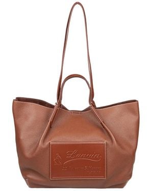 Lanvin Tassen ,Bruin ,Leer Catch Tote Bag
