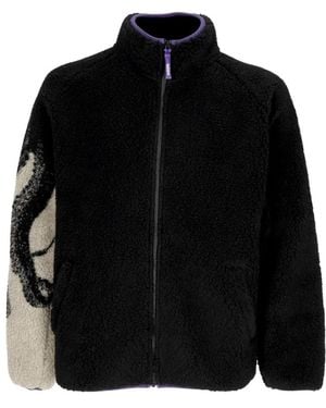 Octopus Faux Fur & Shearling Jackets - Black