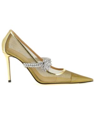 Mach & Mach Schoenen ,Geel ,Leer Lotus Flower Pumps - Metallic