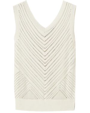Actitude Sleeveless Tops - White
