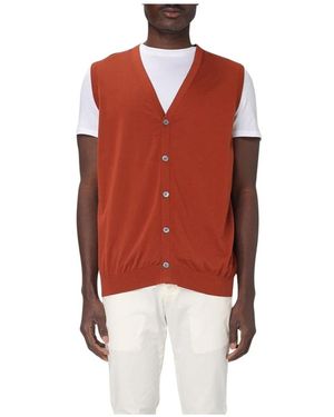 Drumohr V-Neck Knitwear - Rosso