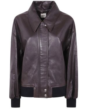 KHAITE Leather Jackets - Grey