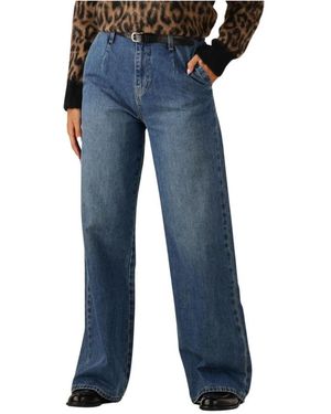 WITHBLACK Wblmila Hw Wide Denim Pant - Blauw