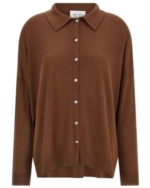 Be You Overhemden ,Bruin ,Kasjmier Lady 17 Cardigan