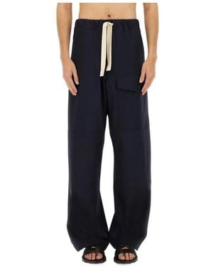 Dries Van Noten Wide Trousers - Blue