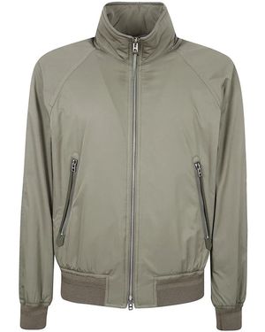 Tom Ford Jassen ,Groen ,Kasjmier Blouson Met Kasjmier Voering