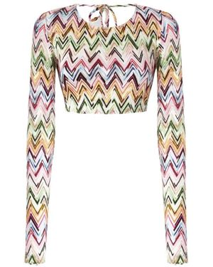 Missoni Long Sleeve Tops - White