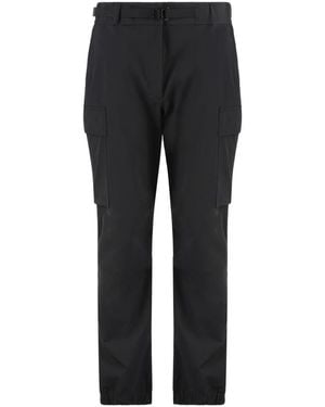 Moncler Nylon Track Pants Met Elastische Tailleband - Zwart