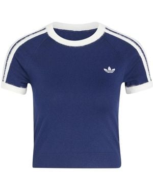 adidas Fitness ,Blauw ,Polyester Gebreid T-Shirt