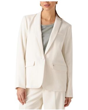 Mos Mosh Jassen ,Wit ,Polyester Elegant Ecru Blazer Phoebe Miley