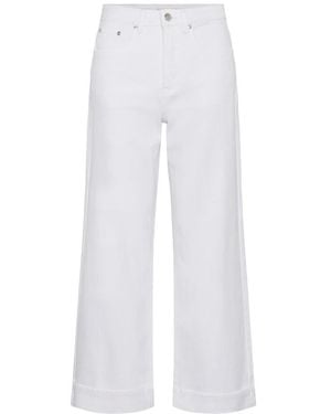 Gestuz Jeans ,Wit ,Katoen Gzlivia Hw Wide Leg Jeans