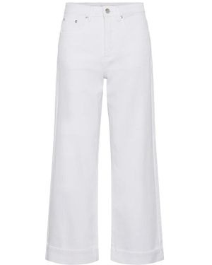Gestuz Jeans ,Wit ,Katoen Gzlivia Hw Wide Leg Jeans