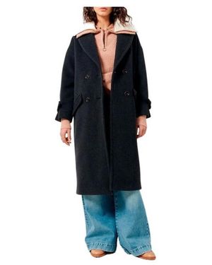 Sessun Double-Breasted Coats - Blue