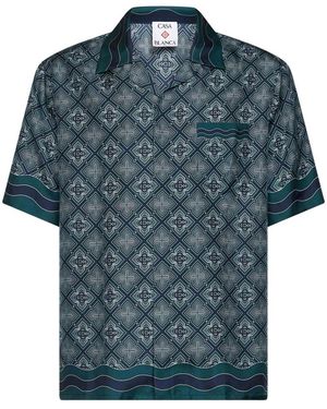 CASABLANCA Short Sleeve Shirts - Blue
