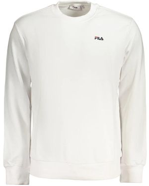 Fila Hoodies & Sweatvesten ,Wit ,Katoen Leverano Crew Sweatshirt