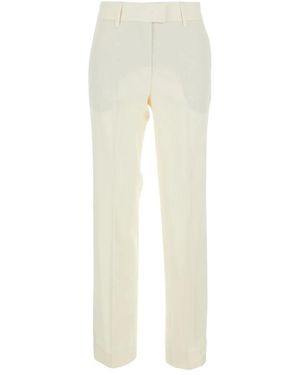 Grifoni High-Waist Rechte Broek - Naturel