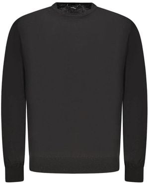 Guess Maglione nero in lana con scollo a giro