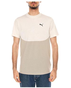 PUMA Tops ,Katoen Tech T-Shirt - Naturel