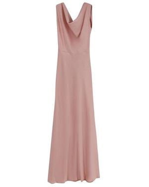 ACTUALEE Kleedjes ,Roze ,Polyester Satin Lange Jurk