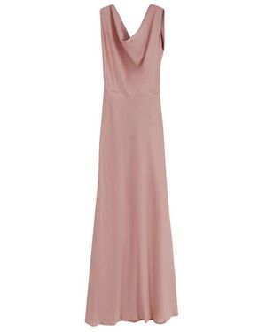 ACTUALEE Kleedjes ,Roze ,Polyester Satin Lange Jurk