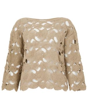 Kangra Round-Neck Knitwear - Natural